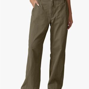 Wide Leg‎ Olive Green Pants